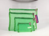 Mirra N Me - 16 Pc. Mesh Zipper Bags - 4 Each Purple, Orange, Lime & Dk Green