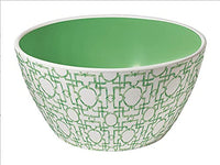 Merritt - Melamine Round Salad Bowl - Lime Trellis - 6"