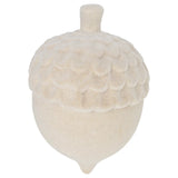 Boston International - 5" Cream Flocked Acorn Table Decor