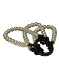Pearlhill - 7mm - Triple Bracelet - Pearl & Onyx