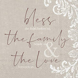 Boston International - 3-Ply 6.5" Lunch Napkins 20 Count - Bless The Food