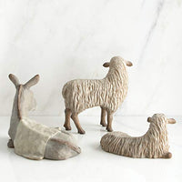 Willow Tree Gentle Animals of The Stable for The Christmas Story, Sculpted Hand-Painted Nativity Figures, 3-Piece Set