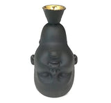 Candy Relics - Porcelain Doll Head Vase/Candle Holder - Matte Black