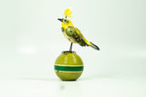Mullanium - Steampunk Inspired Sculpture - Yellow White Eye on Ball