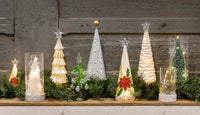 Boston International - LED Small Christmas Tree - Champagne & White