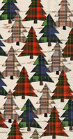 Boston International - Paper Guest Towel 16 Count - Checkered Pines Cream