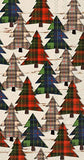 Boston International - Paper Guest Towel 16 Count - Checkered Pines Cream