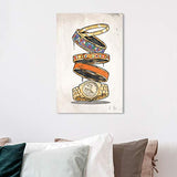 Oliver Gal - 16" x 24" Canvas Art - Orange Arm Candy