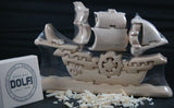Dolfi - Wooden 3D Jigsaw Puzzle - Pirate Ship