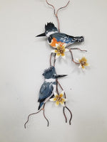 Bovano - Wall Sculpture - Male & Female Kingfisher