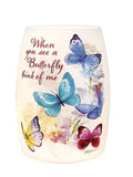 Stony Creek - 5.5" Frosted Glass Lighted Vase - Flutterbys