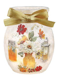 Stony Creek - Pre-Lit Small Jar w/Ribbon - Simple Harvest - Flowers