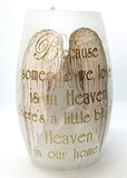 Stony Creek - Frosted Glass - 5" Lighted Vase - Angel Wings Bereavement - Gold