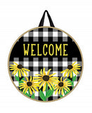 Studio M - Door Décor - Checks & Yellow Daisy