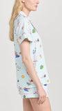 BedHead - S/S Shorty Stretch Jersey PJ Set - Beach Day - Large