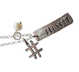 The Vintage Pearl - 18" Charm Necklace - "#Blessed"