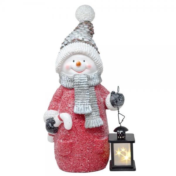 Gift Essentials - 18" Light up LED Doorway Greeter - Snowman w/ Lantern