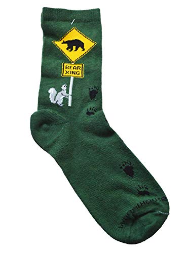 Wheel House Designs Socks - Bear Crossing on Hunter - 10-13