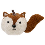 Boston International - 7.25" Long, Brown Plush Fox Pumpkin Figurine