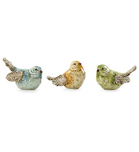 Napco - Glossy Pastel Bird Figurines - 3 Assorted Poses
