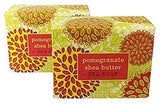 Greenwich Bay Trading Company Set of Two 10.5 oz Shea Butter Soap Bars (Pomegranate)
