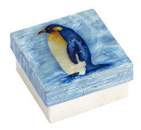 Kubla Craft - Capiz Shell Trinket Box - Penguin