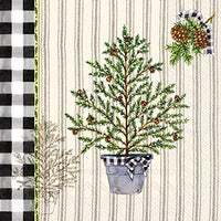 Boston International - 3-Ply 5" Cocktail Napkins - Balsam Winter