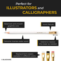 Blackwing Pearl Pencils - Pearlescent White - Set of 12