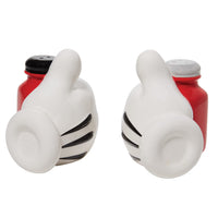 Enesco Disney Ceramics Mickey Mouse Hands Sculpted Salt and Pepper Shaker Set, 3.54 Inch, Multicolor