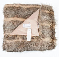 Evelyne Prélonge - Faux Fur Throw Blanket Siberia - Brown & Tan