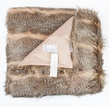 Evelyne Prélonge - Faux Fur Throw Blanket Siberia - Brown & Tan
