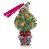 Jay Strongwater - Glass Holiday Ornament - Partridge in a Pear Tree