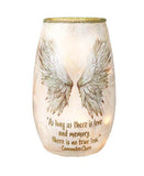 Stony Creek - 5.25" Glass USB Lighted Vase - Angel Wings Memory