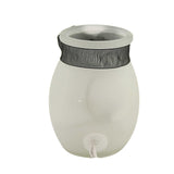 Stony Creek Serenity Pre-Lit Small Jar, 4.0inch, Glass, Lords Prayer Ribbon Frosted, Seasonal Celebration Lighting, Spi1280, Off-white, 4.00 In H X 3.25 In W X 3.00 In D