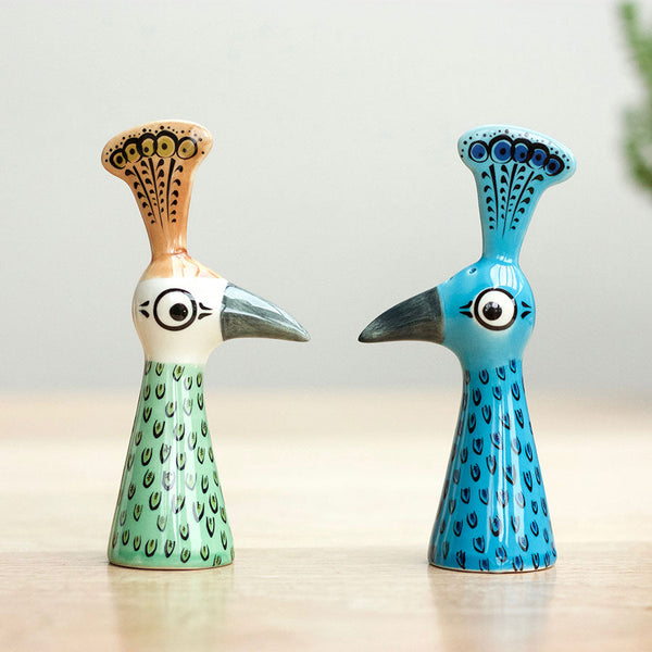 Hannah Turner - Salt & Pepper Shaker Set - Peacock