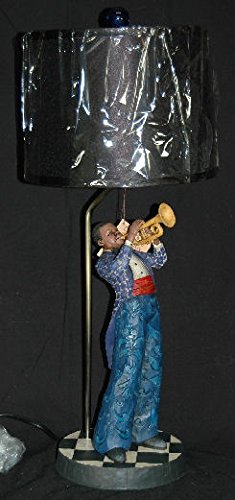 Jim Shore - Lamp with Shade - Jazz Trumpet Player - "The Bebop Kings"