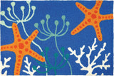 Jellybean - 30x20 Indoor/Outdoor Accent Rug - Starfish On Royal Blue