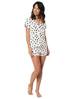 The Cat's Pajamas Knit Short Set - Sprinkle Dots - Women Small