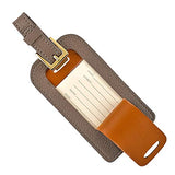 Graphic Image - Goatskin Leather - Passport Case & Luggage Tag - Taupe