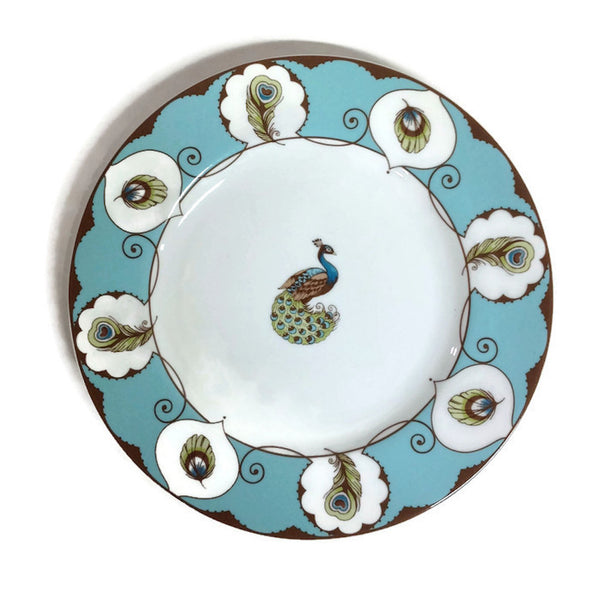 Vera Bradley - 8.25"  Salad Plate - Peacock Pattern - RETIRED