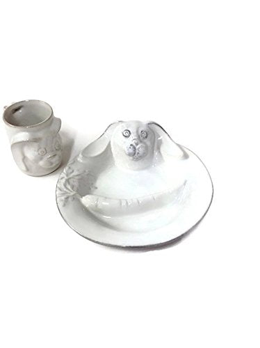 Casafina - Childrens Plate and Mug Set - White Bunny