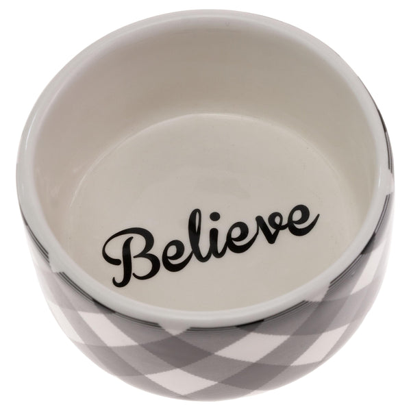 Boston International - 6 oz. Black & White Serving Bowl - Believe