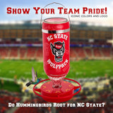 Hummer's Galore - 32 oz. Glass Hummingbird Feeder w/ UV Resistant Plastic Wrap - NC State