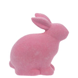 Boston International - 6" Flocked Bunny Figurine - Pink