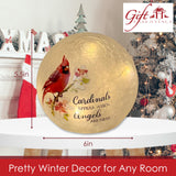 GC - Cardinal Appear - 6" LED Lighted Crackle Glass Globe