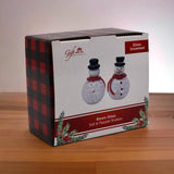 Gift Essential - Blown Glass Salt & Pepper Set - Snowmen