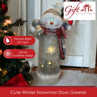 Gift Essentials - 20" Light up LED Doorway Greeter - Winter Snowman