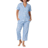 BedHead - S/S Sleeve Crop Jersey PJ Set - Something Blue - Large