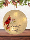 GC - Cardinal Appear - 6" LED Lighted Crackle Glass Globe