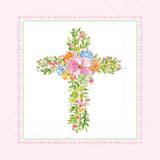Boston International - 3-Ply 5" Cocktail Napkins 20 Count - Easter Cross